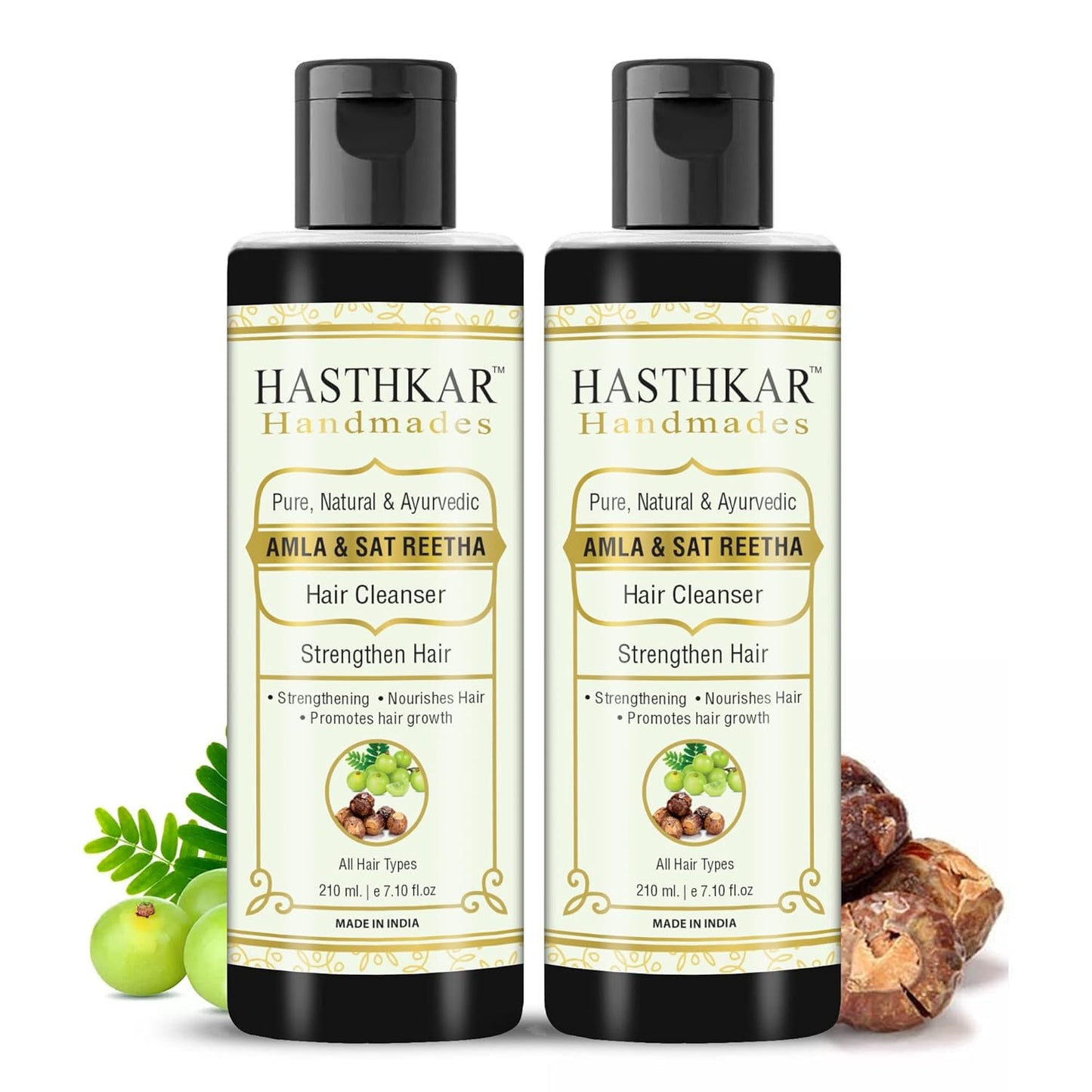 Hair Nurishment & Shiny Hair Shampoo with Amla and Sat Reetha - 210ml