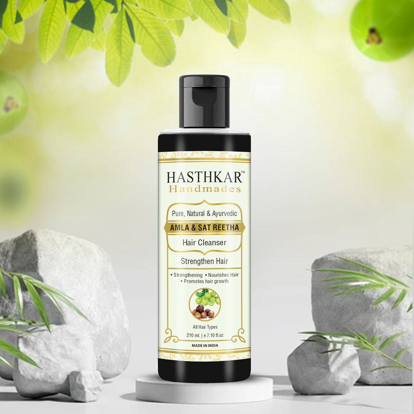 Hair Nurishment & Shiny Hair Shampoo with Amla and Sat Reetha - 210ml Pack of 2