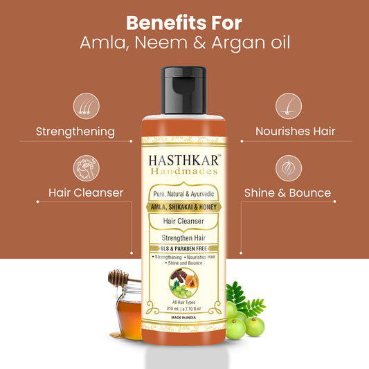 Bounce and Shiny Shampoo with Amla Shikakai & Honey - 210ml