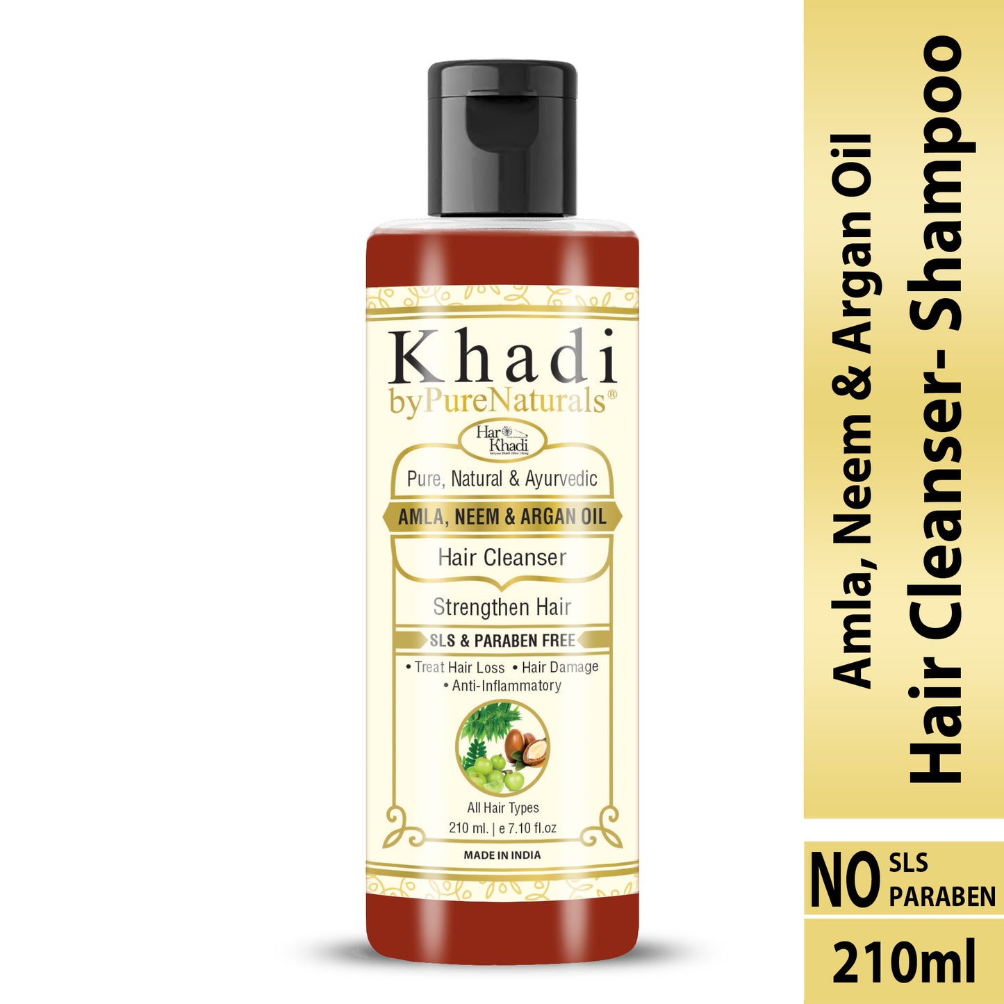 Hair Loss Shampoo with Amla Neem and Argan Oil - 210ml Pack of 2