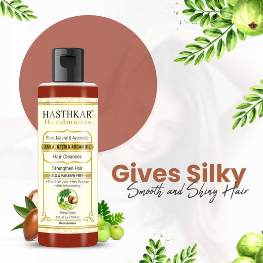 Strengthen Dameged and Hair Loss Shampoo with Amla Neem and Argan Oil - 210ml