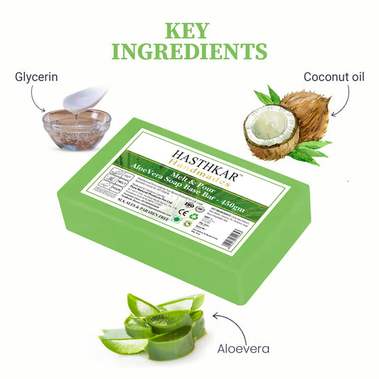 Aloevera SLS Paraben Free Soap base 450gm