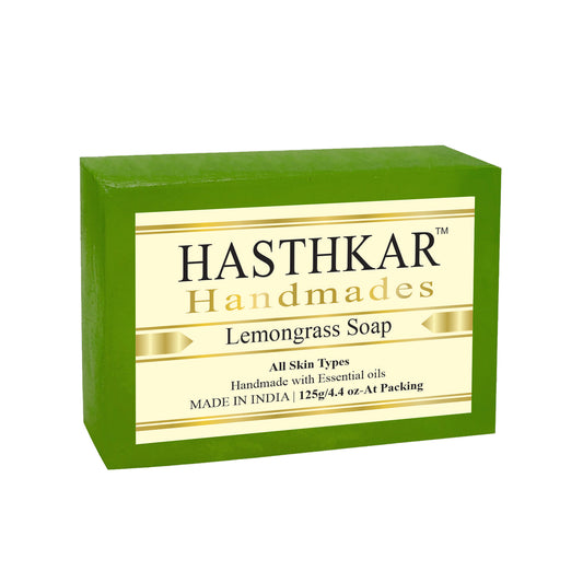 Hasthkar Handmades Glycerine Lemon grass Soap 125gm Pack of 6