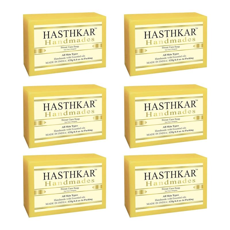 Hasthkar Handmades Glycerine Natural Sweat Care Soap 125Gm Pack of 6