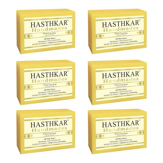 Hasthkar Handmades Glycerine Natural Sweat Care Soap 125Gm Pack of 6