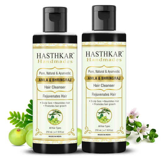Hasthkar Handmade Rejuvenet Hair Growth Shampoo with Amla and Bhringraj - 210ml Pack of 2