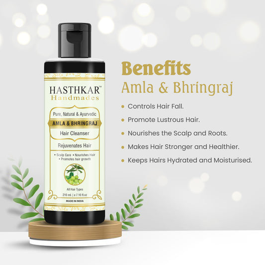 Hasthkar Handmade Rejuvenet Hair Growth Shampoo with Amla and Bhringraj - 210ml