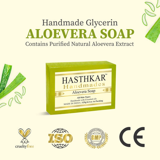 Glycerin Aloevera Soap For Antimicrobial Acne Breakouts - 125Gm