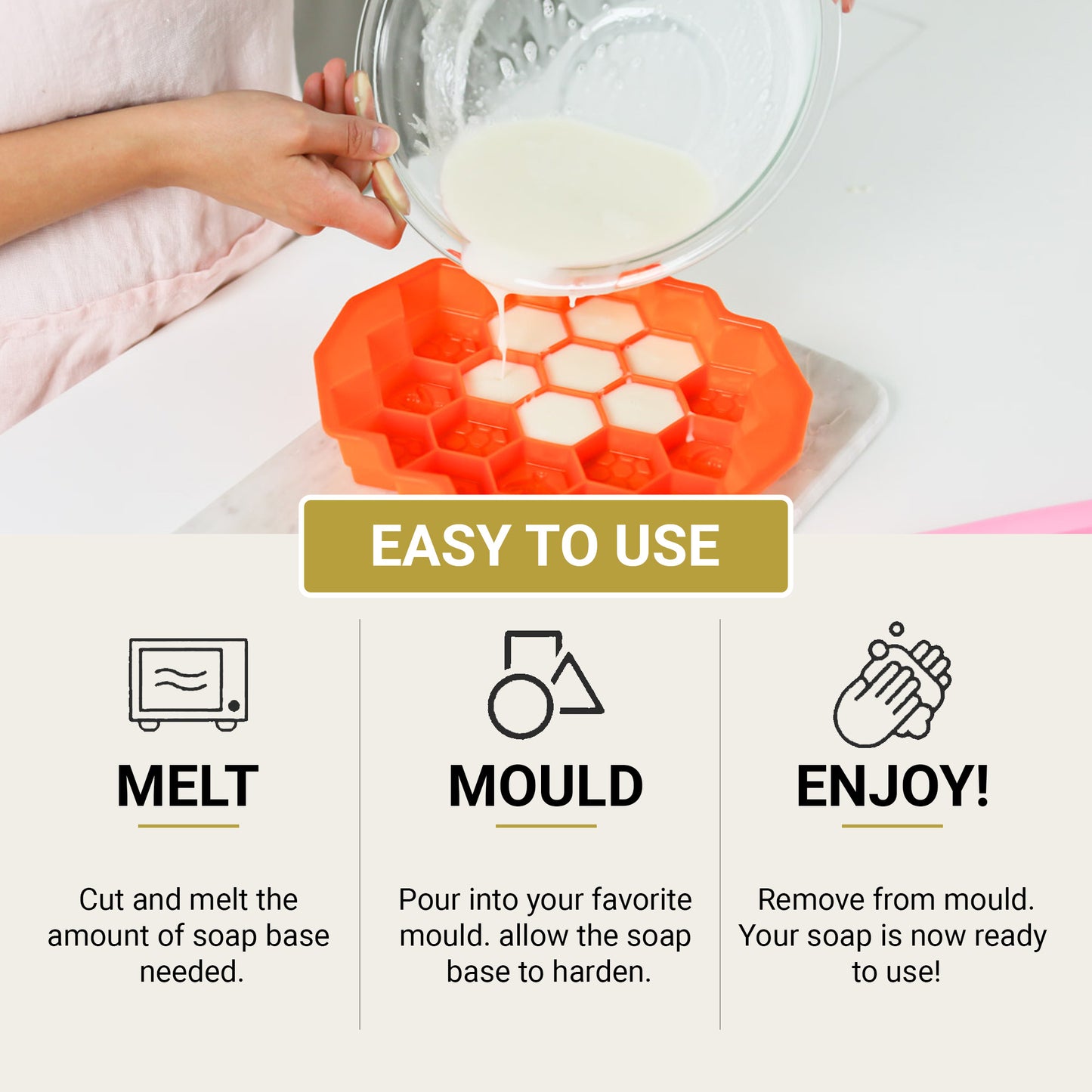 Hasthkar Handmades Goat Milk SLS Paraben Free Soap base (pack of 2) 450gm