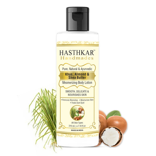 Hasthkar Handmades Pure Natural Khus Body Lotion -210ml | Remove Blemishes | Moisturize Skin | Treats Drak Spots