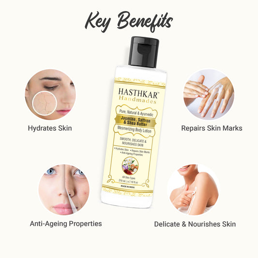 Hasthkar Handmades Pure Natural and Ayurvadic Body Lotion -210ml | Hydrate Skin | Anti Ageing | Repairs Skin Marks