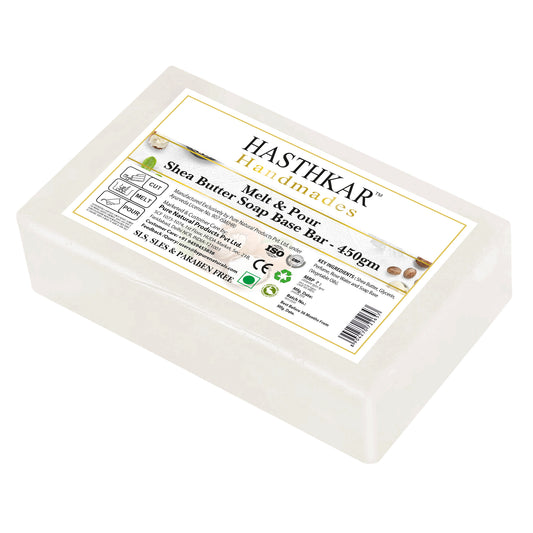Hasthkar Handmades Shea Butter SLS Paraben Free Soap base 450gm