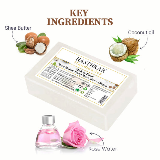 Shea Butter SLS Paraben Free Soap base (pack of 2) 450gm