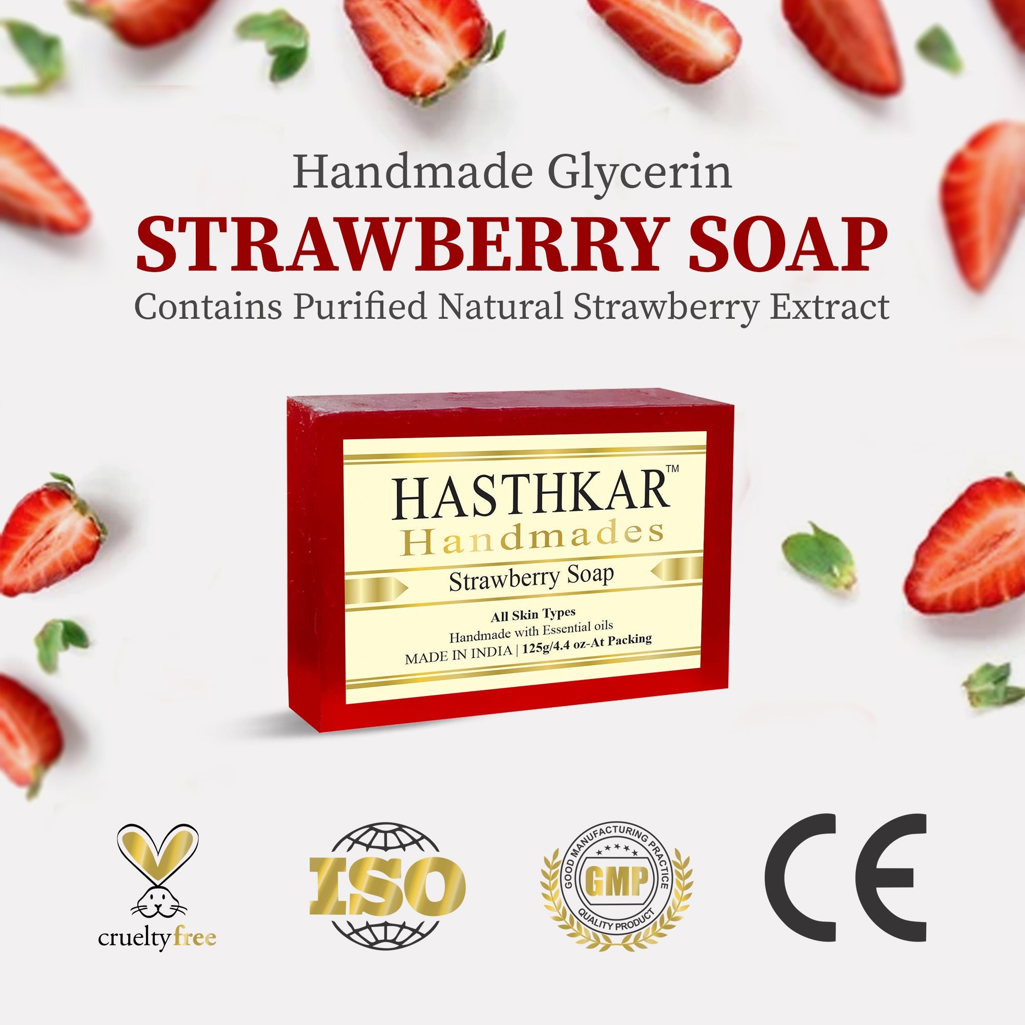 Glycerin Strawberry Soap - 125Gm