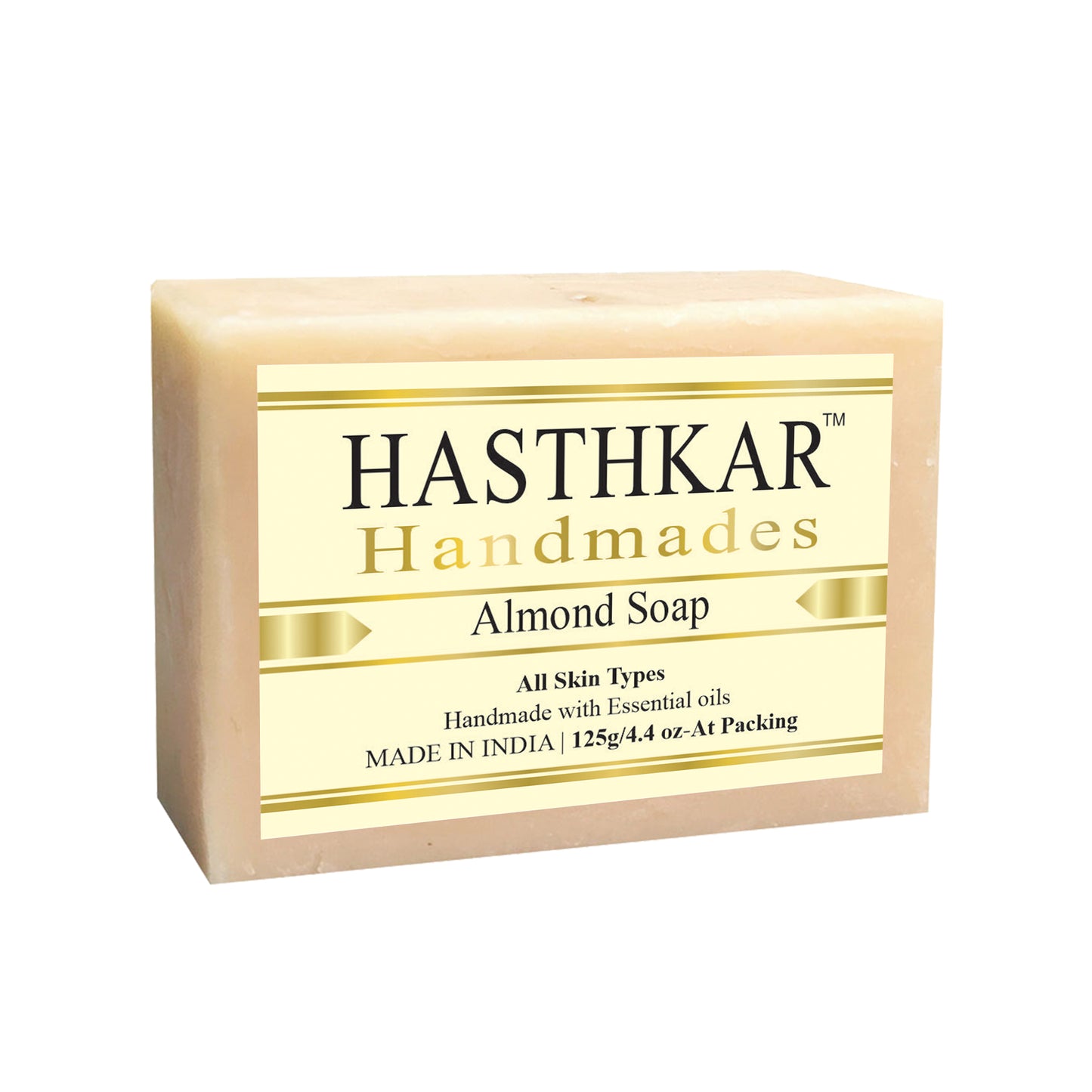 Hasthkar Handmades Glycerine Almond Soap 125gm Pack of 6