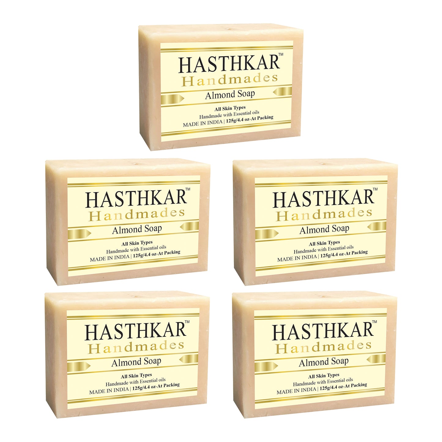 Glycerine Almond Soap 125gm Pack of 5