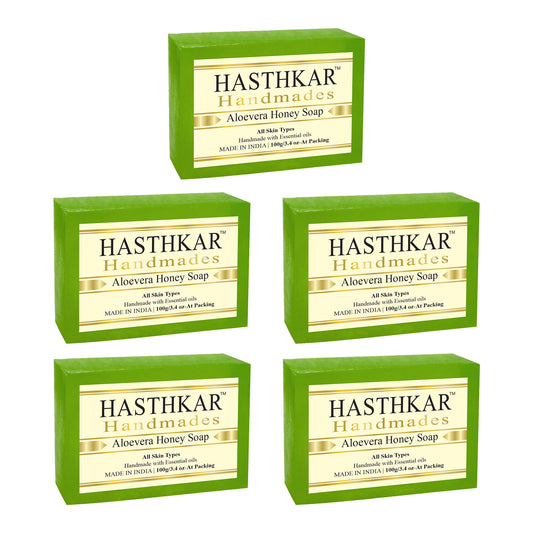 Glycerine Aloevera honey Soap 100gm Pack of 5