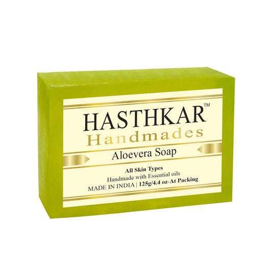 Hasthkar Handmades Glycerine Aloevera Soap 125gm Pack of 6