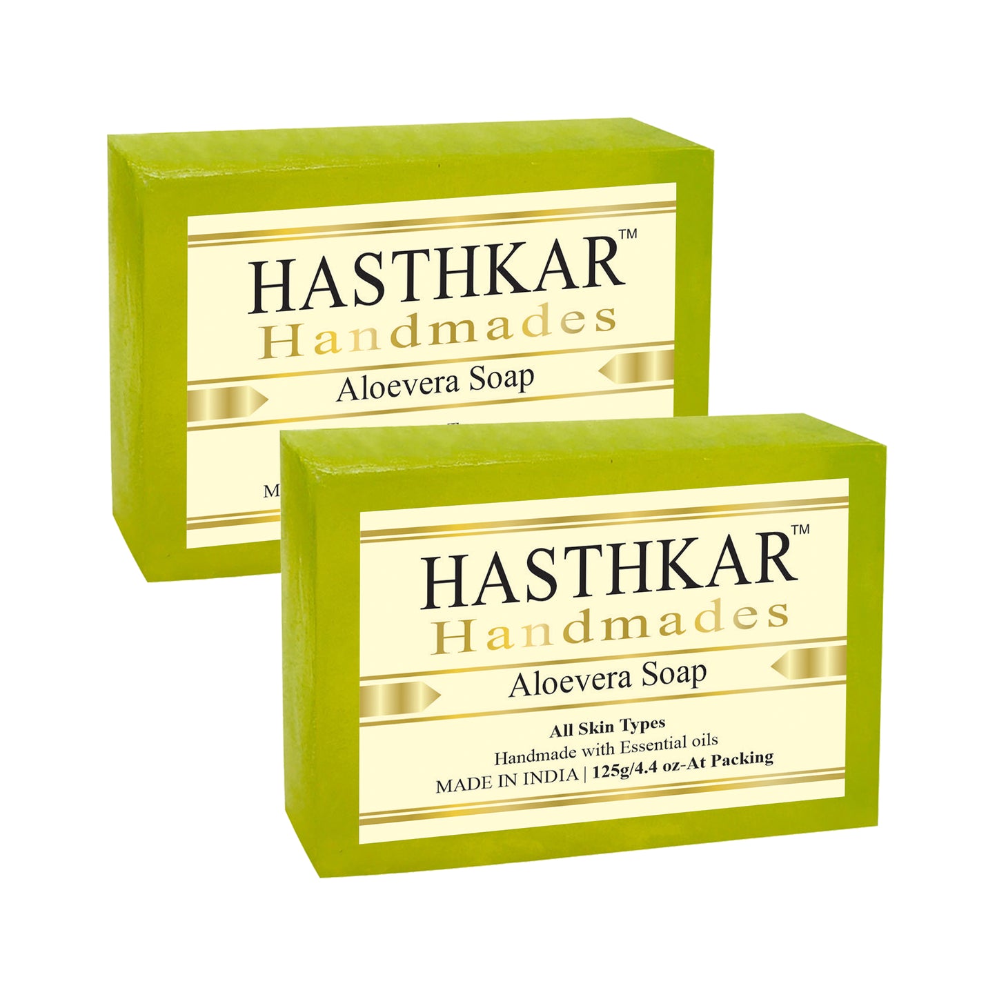 Hasthkar Handmades Glycerine Aloevera Soap 125gm Pack of 2