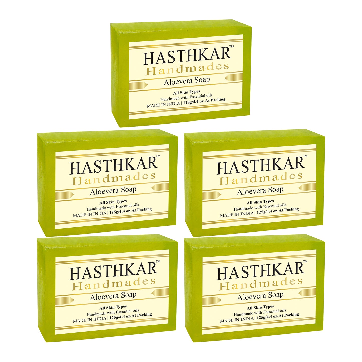 Glycerin Aloevera Soap 125gm Pack of 5