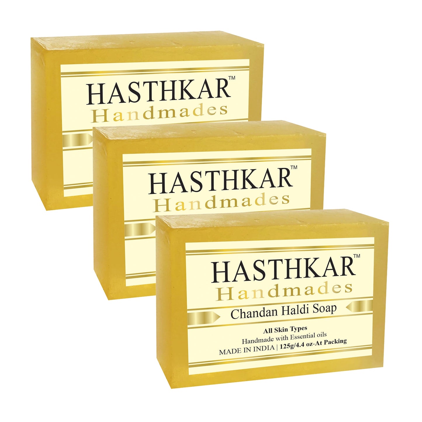 Glycerin Chandan haldi Soap 125gm PACK OF 3