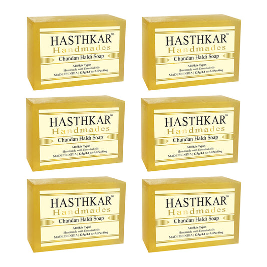 Glycerin Chandan haldi Soap 125gm Pack of 6