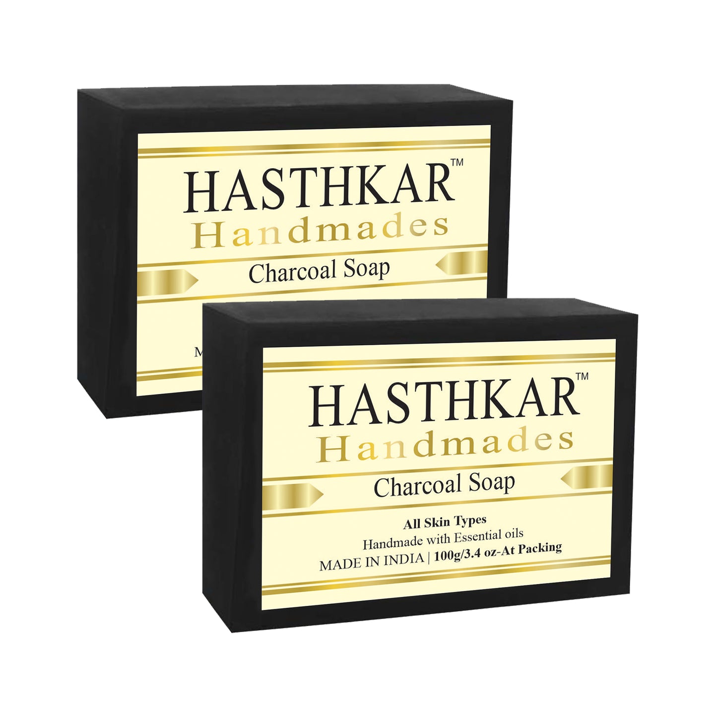 Glycerin Charcoal Soap 100gm Pack of 2