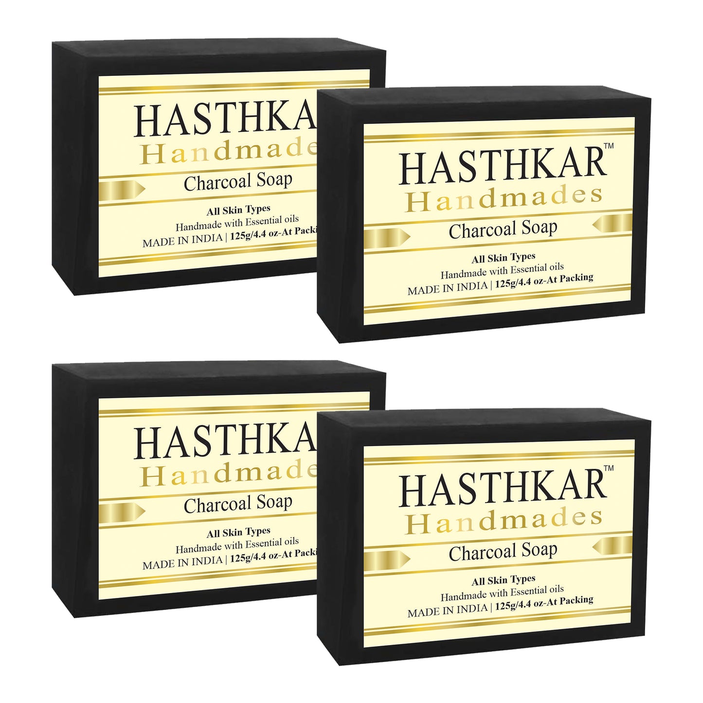 Glycerin Charcoal Soap 125gm Pack of 4