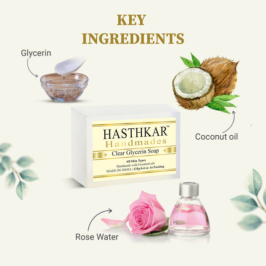 Hasthkar Handmades Clear glycerin Soap 125gm Pack of 2
