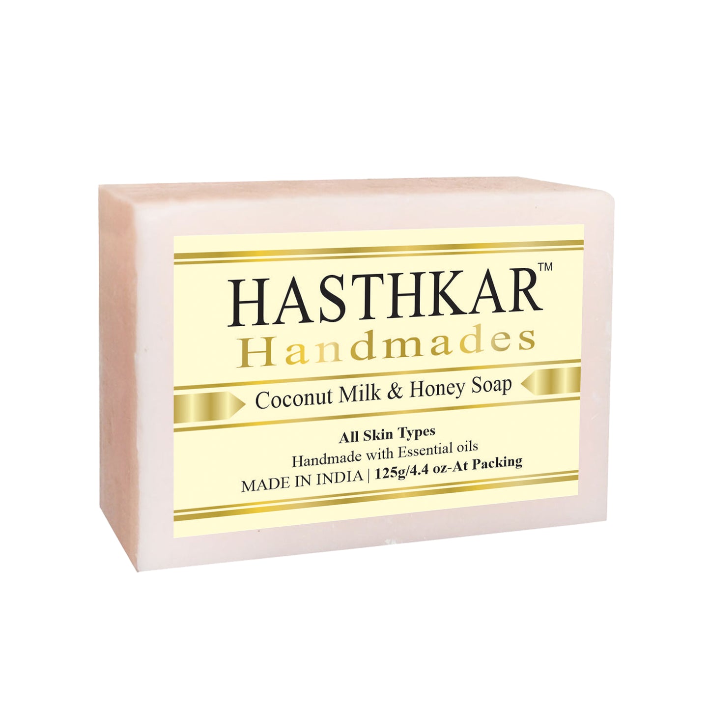Hasthkar Handmades Glycerine Coconut milk & honey Soap 125gm Pack of 6