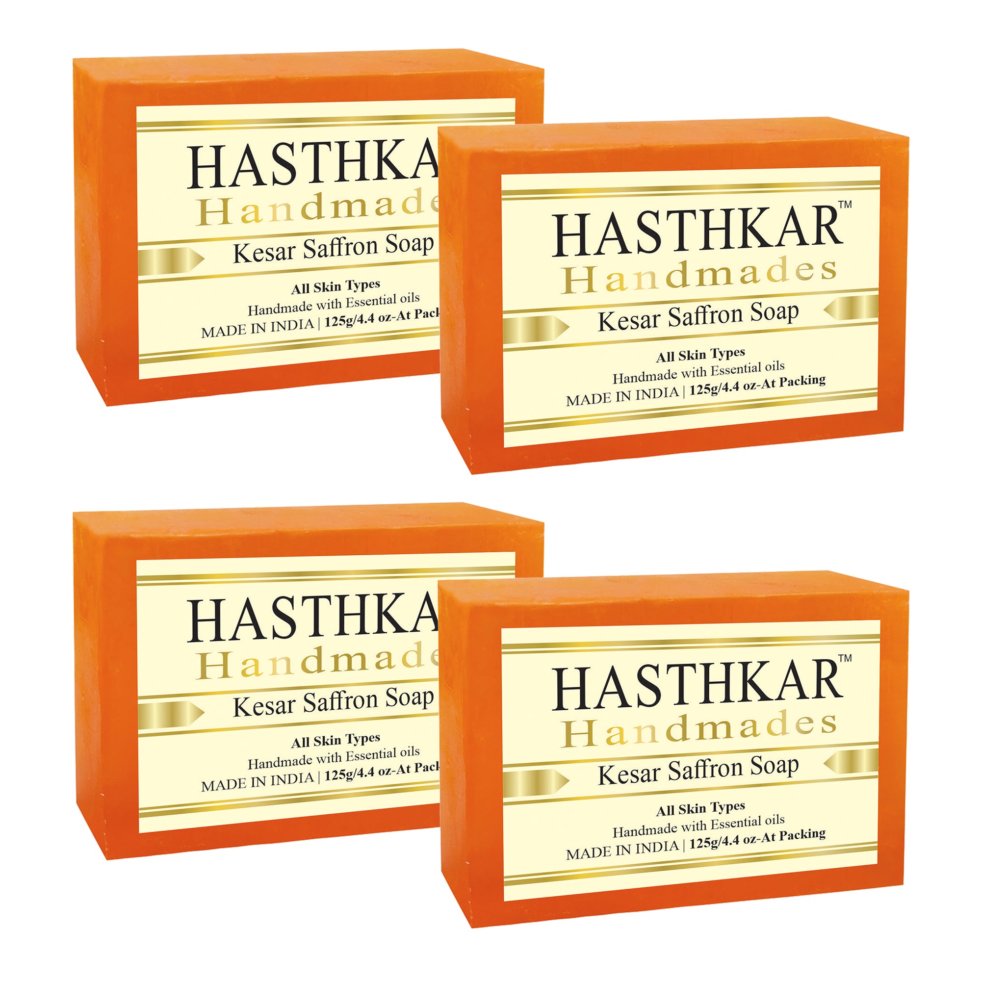 Glycerin kesar saffron Soap 125gm Pack of 4