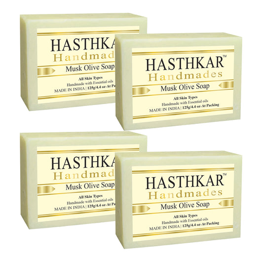 Glycerin Musk olive Soap 125gm Pack of 4