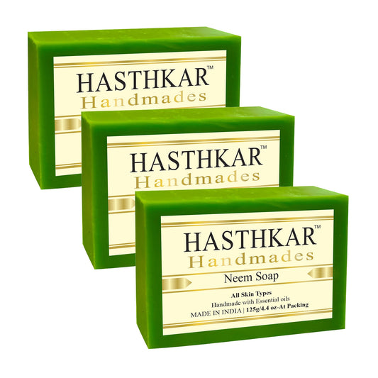 Hasthkar Handmades Glycerine Neem Soap 125gm PACK OF 3