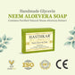 Hasthkar Handmades Glycerine Neem aloevera Soap 125gm Pack of 5