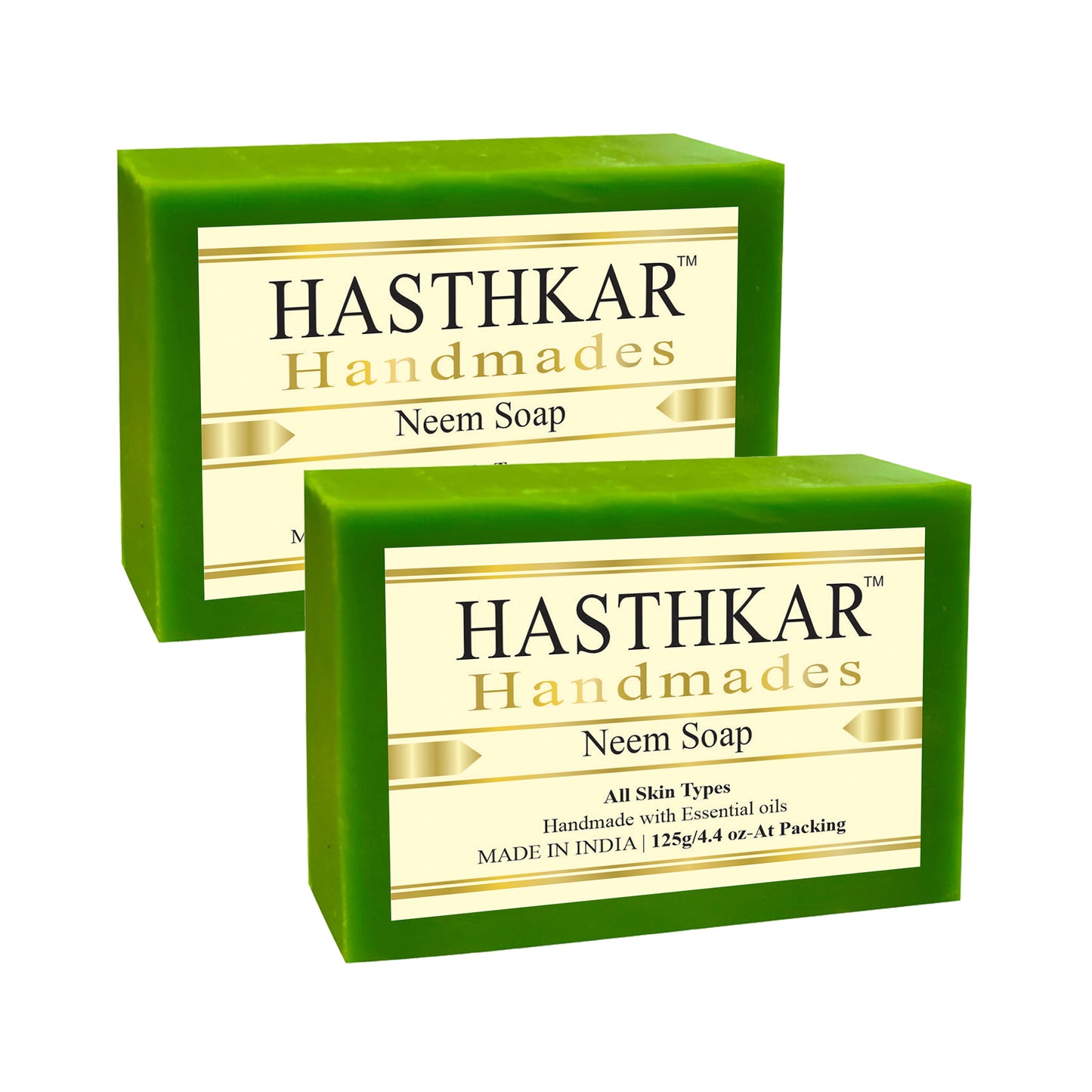Hasthkar Handmades Glycerine Neem Soap 125gm Pack of 2