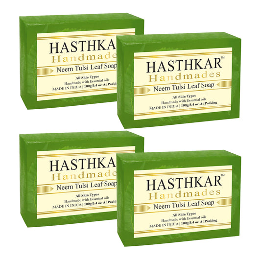 Glycerin Neem tulsi leaf Soap 100gm Pack of 4