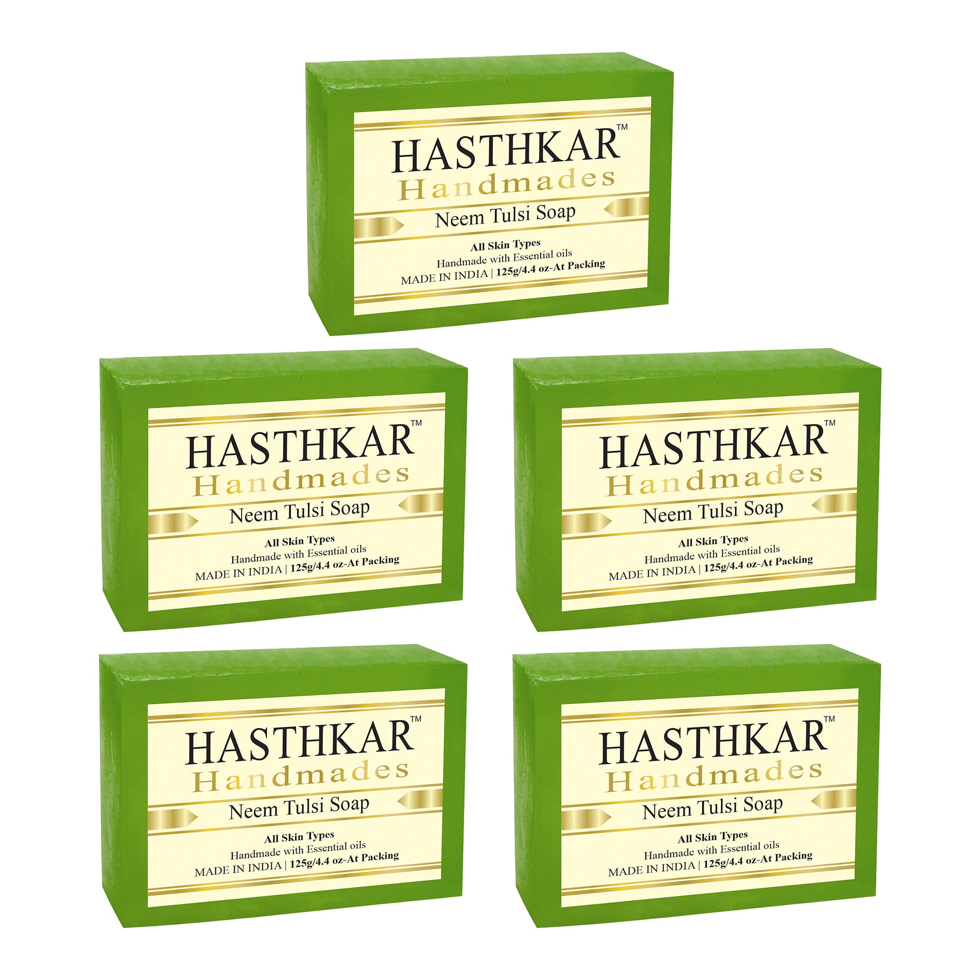 Glycerin Neem tulsi Soap 125gm Pack of 5