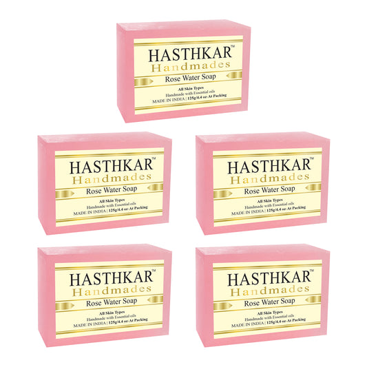 Glycerin Rose water Soap 125gm Pack of 5