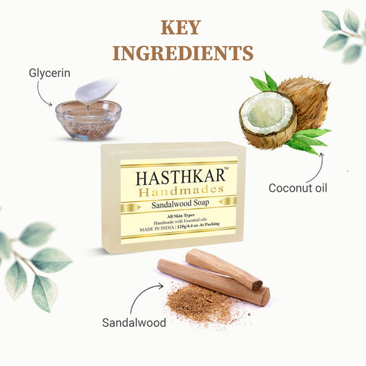 Glycerin Sandalwood Soap 125gm Pack of 4