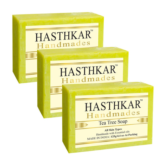 Hasthkar Handmades Glycerine Tea tree Soap 125gm PACK OF 3