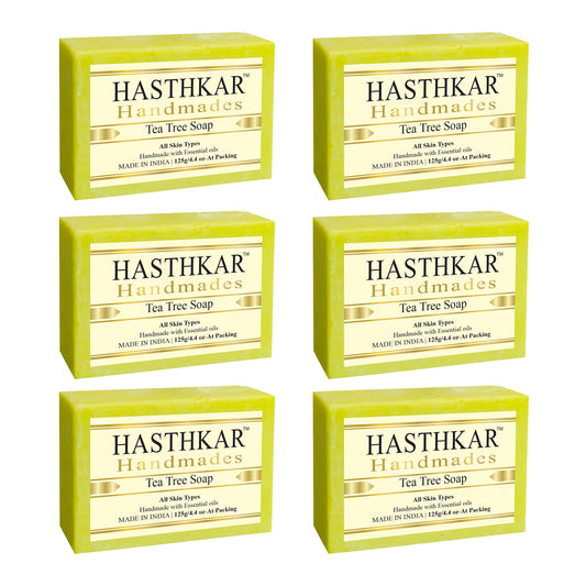 Hasthkar Handmades Glycerine Tea tree Soap 125gm Pack of 6